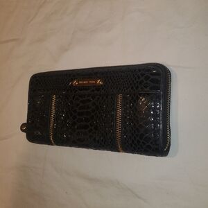 Michael Kors Black Snake Print Wallet